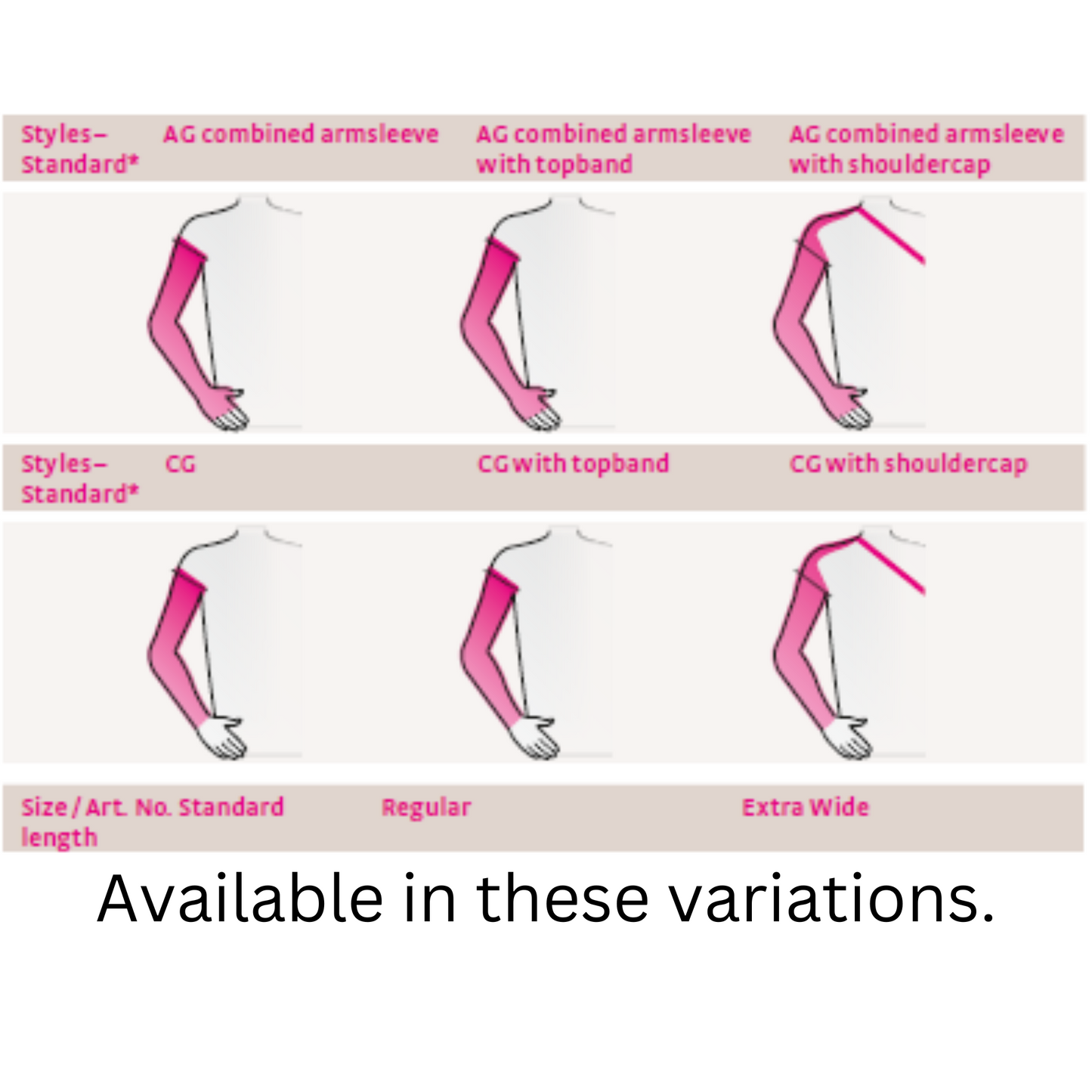 أكمام ذراع مضغوطة دائرية متماسكة من Mediven Harmony مع قبعة كتف (CG)