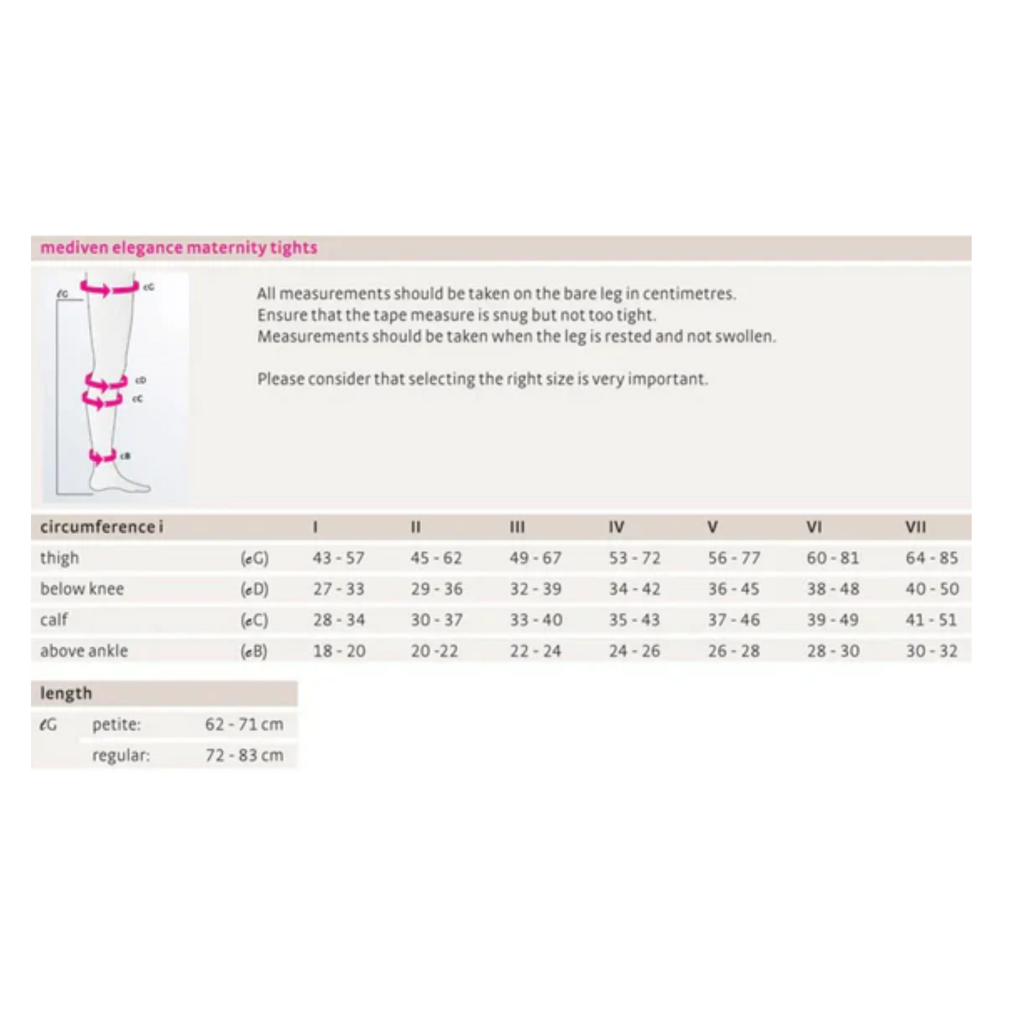 mediven Elegance maternity light compression pantyhose (A-T) closed toe
