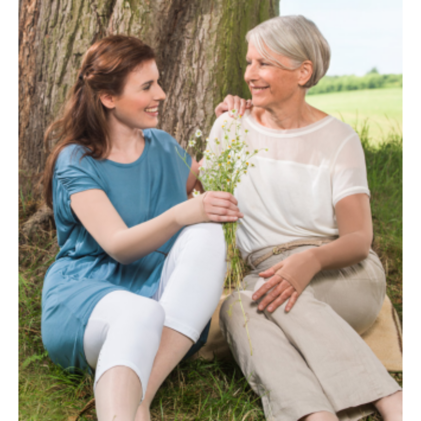 أكمام ذراع مضغوطة دائرية متماسكة من Mediven Harmony مع قبعة كتف (CG)