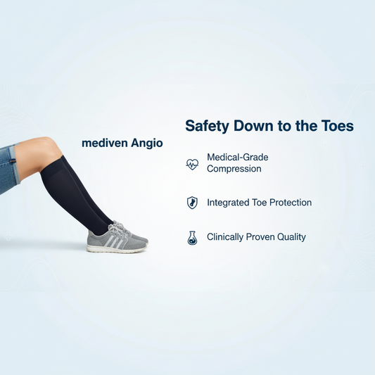 mediven Angio compression stockings banner - Safety Down to the Toes
