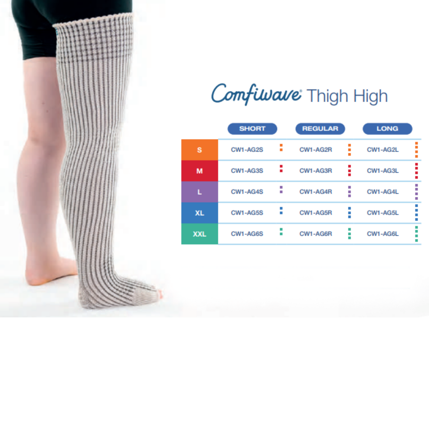 Comfiwave Thigh-High Night-Time Compression Sock