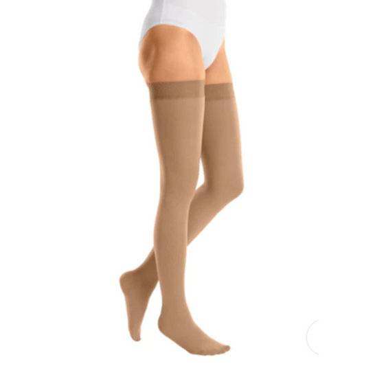 mediven Cotton thigh-high compression stockings ECO friendly (A-G) closed toe