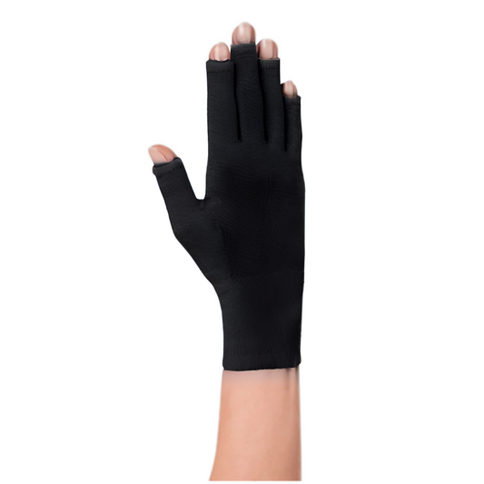 mediven Harmony light round knit compression glove (A-C1) Black