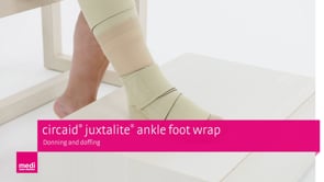 circaid juxtalite ankle foot wrap: Donning and doffing video