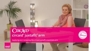 Video of applying and removing the circaid juxtafit essentials arm adjustable compression device.