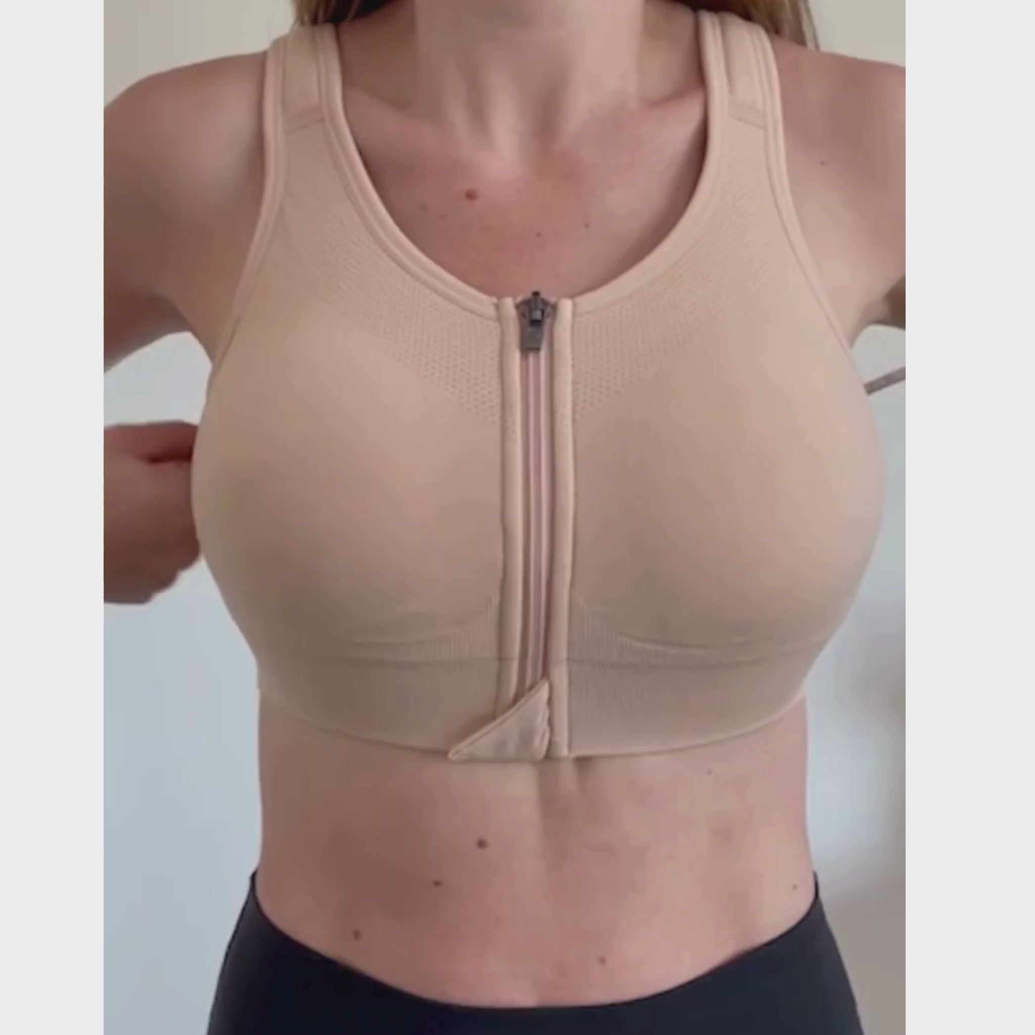 Prairie Wear HuggerVida compression bra informational video with simple how-to measurement guide.